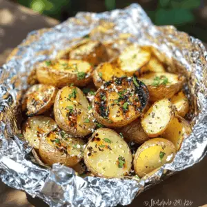 Get ready for a tasty side dish that’s easy to make! These Garlic Herb Grilled Potatoes in Foil are packed with flavor, featuring fresh herbs and garlic that enhance the natural taste of potatoes. Perfect for summer BBQs or family dinners. Save this recipe for your next cookout and impress your guests with these deliciously tender and aromatic potatoes!