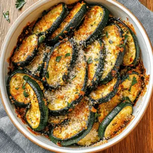 Get ready to enjoy a simple and delicious side dish! This Garlic Parmesan Roasted Zucchini is packed with flavor, featuring crispy edges and a cheesy finish that will delight your taste buds. Perfect for weeknight dinners or family gatherings, this recipe is a must-save for veggie lovers. Don't miss out on this tasty way to elevate your meals! Save it now for your next culinary adventure!