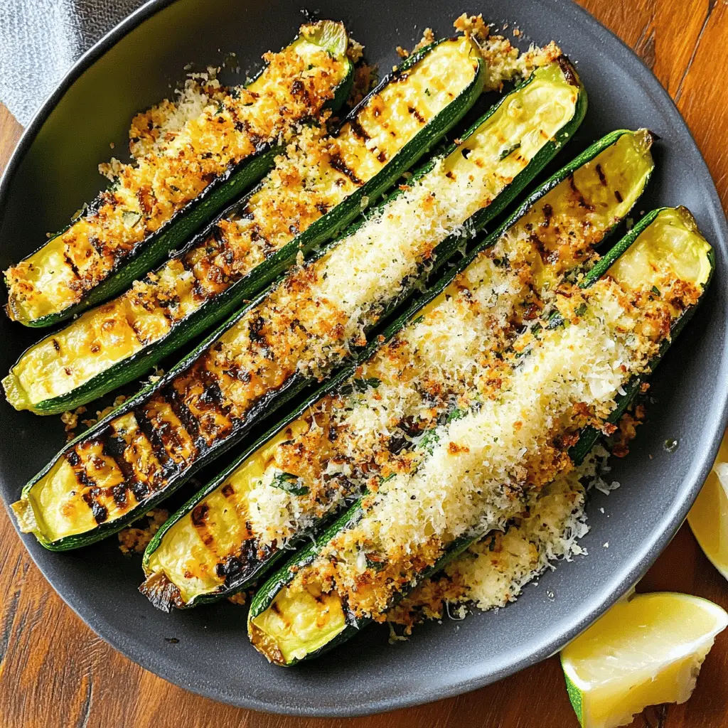 Elevate your summer meals with this easy Grilled Zucchini with Parmesan recipe! Perfectly charred zucchini slices are topped with luscious Parmesan, bringing out their natural sweetness. Ideal for BBQs or as a tasty side dish any night of the week. Save this recipe for a fresh and delicious way to enjoy veggies!
